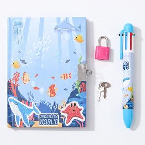 Journal intime avec serrure pour enfants, ensemble <span class=keywords><strong>de</strong></span> papeterie mignon pour cahier <span class=keywords><strong>secret</strong></span> Journal, coffret cadeau avec stylo pour cahier - Product Image 3