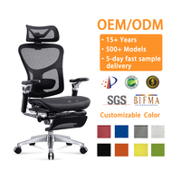 Chaises de bureau ergonomiques en mesh de luxe pour cadres, mobilier de direction moderne personnalisé, support lombaire réglable, chaise pivotante à 360°