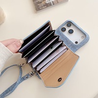 Étui de luxe en cuir PU avec lanière bandoulière pour iPhone 17 Air, 17, 16 Pro Max, 16 Plus