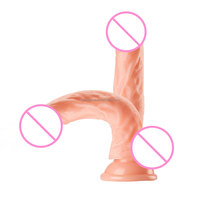 Dildo réaliste en PVC de 7,5 pouces avec ventouse manuelle pour massage vaginal féminin, produit pour adultes en gros