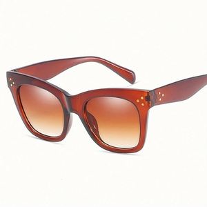 Lunettes de soleil œil de chat vintage classiques dégradées UV400 surdimensionnées pour femmes, vente en gros 2021 - Product Image 4