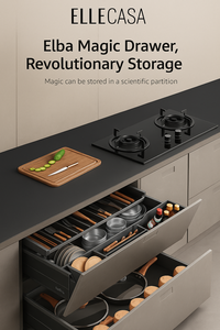 Elle Casa mềm đóng thép không gỉ Tủ lưu trữ với ngăn kéo hộp giỏ mềm đóng ngăn kéo - Product Image 3