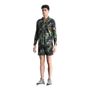Chemise Hawaïenne Homme à Manches Longues Décontractée, Motif Floral Sublimé, Protection UV, Style Plage, T-shirt d'Été de Haute Qualité pour Hommes - Product Image 5