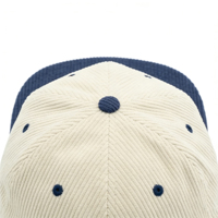 Casquette plate non structurée en velours côtelé de coton, personnalisable avec broderie, pour le sport, les activités de plein air, le tir, le surf et le style décontracté, vente en gros