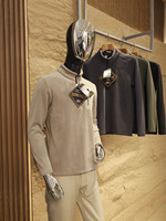 Sweat-shirt à demi-zip en polaire pour homme, nouveau pour l'automne et l'hiver, doublure pour les sports de plein air, polaire chaud, vêtements d'extérieur