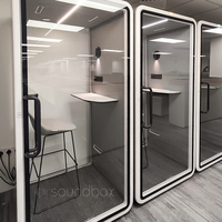 Cabine de travail insonorisée Silence Workstation Pod pour bureaux en open space et centres d'appels, réduction du bruit, cabine de réunion
