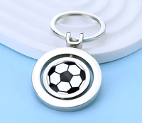 Porte-clés en verre avec logo d'équipe de football américain personnalisé en gros, pierre de temps, pendentif