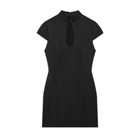 PB&ZA Femme 2026 Nouvelle Collection Été Robe Courte en Satin Simple Manches Courtes Unie Élégante Mini Robe Femme Vestidos Robe Mujer