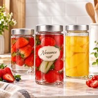 Groothandel Hoge Kwaliteit Op Maat Gemaakte Fruit Honing Sauzen Pinda Boters Noot Chili Saus Verpakkingen Glazen Voedsel Potten Met Schroefdeksels