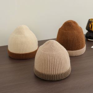 Custom 2-6Y Winter Cotton Skull Cap Baby Double Layer <b>Fleece</b> Lining Kids Designer <b>Beanie</b> - Product Image 3