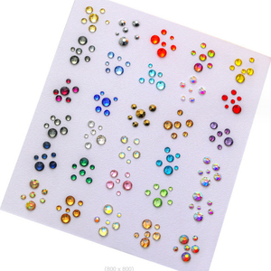 พลอยเทียมทรงกลมขนาด2มม. ทำจากคริสตัลแวววาวไม่มีตะกั่วมีหลายสี - Product Image 6