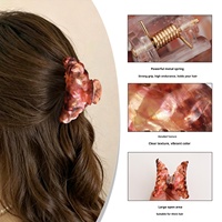 Nouvel Arrivage Pince à Cheveux Élégante en Forme de Croissant Dégradé, Accessoire pour Chignon Arrière de la Tête pour Femme, Logo Personnalisé