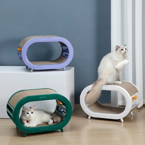 2023 Top Sellers Factory Supply Fashion <strong>Design</strong> High Quality Eco-Friendly Plush Board <strong>Cat</strong> Paper Scratcher <strong>House</strong> Nest Replaceable - Product Image 6