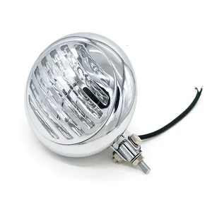 5.75Inch Ronde Motorfiets Led Koplamp Licht Gemodificeerde Halogeen Koplamp Met Grille Beugel Voor Motorfiets Verlichtingssystemen