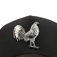 Casquette de baseball 5 panneaux en toile de jean et maille, personnalisée avec logo brodé de haute qualité, doublure en satin, épingles métalliques, Mz Hats Gallo