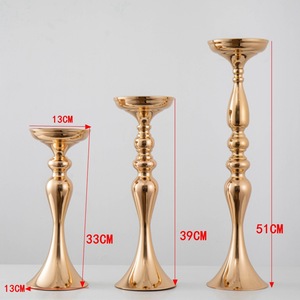 FS013 Electroplated Metal Candle Holder Set Tall Candlestick <b>Centerpiece</b> Stand for <b>Wedding</b> Party Event Table Decoration - Product Image 6