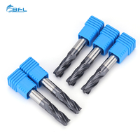 BFL Carburo de tungsteno 4 flautas Desbaste End Mill Fresadora Herramientas