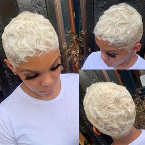 ผม<span class=keywords><strong>เวียดนาม</strong></span>แท้สีบลอนด์ 60 <span class=keywords><strong>ขาย</strong></span>ดี #   วิกผมเอลฟ์ขนาด 6 นิ้ว แบบไม่ต้องใช้กาว ความหนาแน่น 150% - Product Image 5