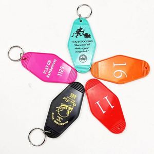 Porte-clés Rétro Motel Tendance, Personnalisable, Impression Double Face, Idéal pour Hôtels - Product Image 3