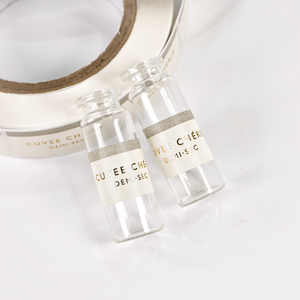 Factory-Direct Custom Eco-Friendly <b>Waterproof</b> Oil-Resistant Bright Silver BOPP Self-Adhesive UV metallic <b>labels</b> 3ml vial <b>labels</b> - Product Image 1