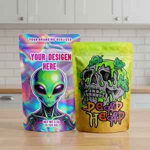 ถุงซิปล็อคแบบตั้งได้ พิมพ์ลายตามสั่ง ทนทาน ป้องกันกลิ่น ผลิตจากฟอยล์อะลูมิเนียมและโพลีเอสเตอร์ ขนาด mm - Product Image 1