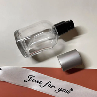 Flacon de parfum cylindrique en verre pour femmes avec vaporisateur pompe rechargeable, crème de soin de la peau, cosmétique, flacon de toner portable, petit lot