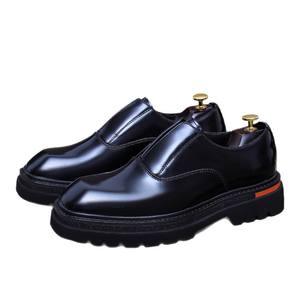 Chaussures Richelieu pour homme en cuir véritable, style luxe léger, confectionnées à la main avec couture Goodyear, semelles larges antidérapantes en cuir de vachette - Product Image 1