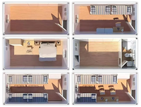 Maisons préfabriquées modulaires à toit triangulaire pour villas, appartements, résidences, immeubles de bureaux, hôtels, conteneurs d'hébergement