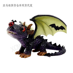 Figura de Dragón con Alas de Murciélago - Estatua Personalizada, Dragón Morado con Alas de Murciélago para una Decoración Gótica y Espeluznante de Halloween - Product Image 5
