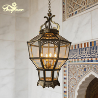 Grand lustre de mosquée, style islamique, en fer et acrylique, luminaire suspendu LED pour Masjid, villa, salon