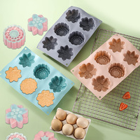 Moule en silicone antiadhésif en forme de fleur pour gâteaux, chocolats, fudges, gelées et gâteaux de lune