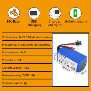 14.8V 2800mAh 18650 锂离子电池组 高循环寿命 适用于扫地机 电动自行车 儿童电动滑板车 公交车 OEM定制 - Product Image 2