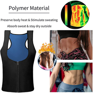 Camiseta sin mangas con cremallera para mujer, chaleco térmico para quemar el sudor y el sudor activado - Product Image 5