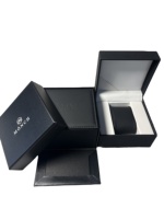 Boîte en cuir PU noir de haute qualité, fabriquée à la main, pour un seul montre, avec insert en coussin personnalisé, cadeau
