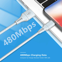 Cable USB-A a USB C Ecológico, Carga Rápida de 3A, Sincronización de Datos de 480 Mbps, Cable de Datos de Material Reciclable para Teléfono, Tableta y Portátil