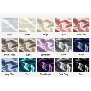 EN Stock Funda de almohada de seda satinada Seda Lisa Par individual de funda de almohada de satén Color sólido Funda de almohada de verano con cierre de sobre - Product Image 6