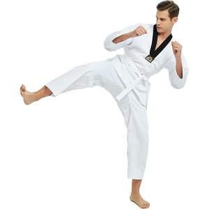 Uniforme de Taekwondo Estilo WTF Personalizado 2025 para Niños y Adultos, Dobok de TKD con Logotipo Impreso y Cinturón para Traje de Entrenamiento de Artes Marciales - Product Image 6