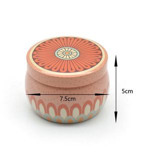 Wholesale Candle Jars Bulk <b>Empty</b> Round Metal Tins Luxury Candle Making Jars With Lid - Product Image 2