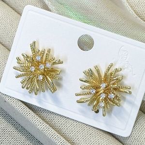 Серьги-гвоздики «Одуванчик», ретро-серьги, серьги-фейерверки из циркония - Product Image 4
