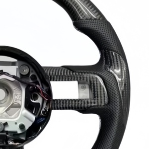 Volante de cuero de gamuza personalizado, volante de fibra de carbono mate, accesorio de coche para Ford <span class=keywords><strong>Mustang</strong></span> 2004-2023 - Product Image 5