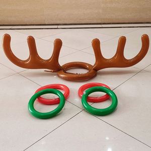 <b>Inflatable</b> PVC Reindeer Antler Ring Toss <b>Game</b> Portable Holiday Fun for Kids & Adults - Product Image 3