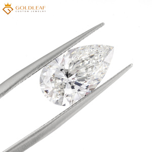 Diamante Cultivado en Laboratorio Goldleaf Pear con Certificado IGI, Venta al por Mayor, Color Blanco E, 1CT 2CT 3CT VVS2 para Fabricación de Joyas - Product Image 4