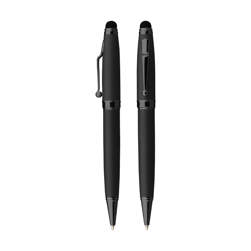 Pen logam multifungsi, pena Stylus aktif kapasitif 2 in 1 kustom promosi merek