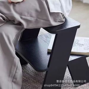 Solid Wood Step <b>Stool</b> 2 Tier Multi Function Home Living Room <b>Storage</b> Bedside Table Footstool - Product Image 2