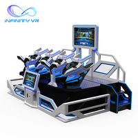 Simulador de Carreras VR Thunder Knight de Alto Rendimiento para 4 Jugadores con Auriculares 4K y Plataforma de Movimiento para Parques de Atracciones y FEC