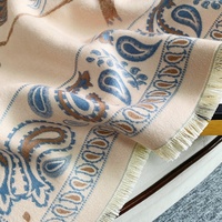 Оптовая продажа: Женский роскошный шарф-палантин с бахромой и узором пейсли, имитация кашемира, 190 см, зимнее покрывало, с возможностью нанесения логотипа (OEM/ODM)