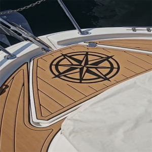 Plateforme de bain et tapis de cockpit pour bateau <span class=keywords><strong>Jeanneau</strong></span> <span class=keywords><strong>Leader</strong></span> 805 (2004) – Style Seadek MarineMat Gatorstep en EVA imitation teck, auto-adhésif - Product Image 6