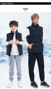 Veste longue à capuche en coton pour le sport, chaude, pour adultes et enfants, style club, longueur au-dessus du genou - Product Image 4