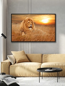 Œuvres d'art Cristal porcelaine Peinture Lion Animaux Images Mur Art Salon Moderne Oeuvre d'art Peinture - Product Image 6