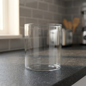 Vase cylindrique en verre transparent, centre de table minimaliste, peut contenir de l'eau - Product Image 5